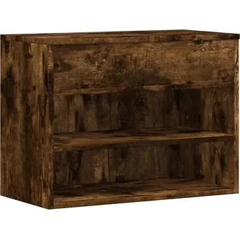 Botník Lavice na boty s policemi a úložným prostorem, kouřový dub, 60x30x45 cm