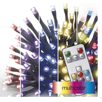 Vánoce EMOS LED vánoční řetěz, 12 m, venkovní i vnitřní, RGB, ovladač, programy, časovač