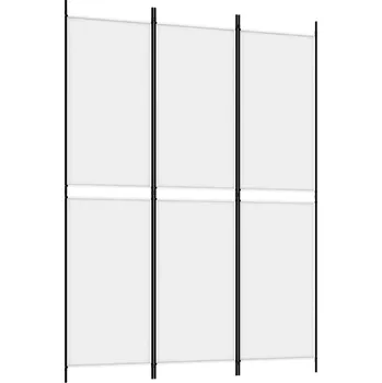 Paraván Skládací Paraván z bílé látky, 150 x 200 cm, 100% polyester , žehlička