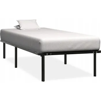 Postel Kovový rám postele 200 x 100 x 38 cm černý s lamelovým roštem