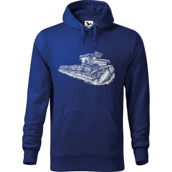 Dámská mikina Mikina - John Deere S785i - sklízecí mlátička Barva: Královská modrá (05), Velikost: XXL, Střih: Pánské