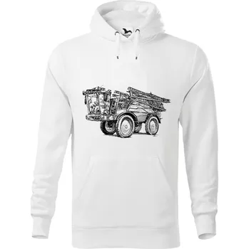 Dámská mikina Mikina - Samojízdný postřikovač John Deere 300M Barva: Bílá (00), Velikost: 3XL, Střih: Pánské