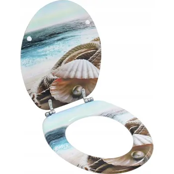WC sedátko WC sedátko MDF s motivem moře, nastavitelné panty 42,5x35,8 cm