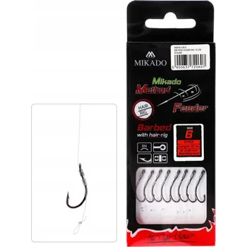 Rybářský háček Mikado Háčky na návazci pro method feeder s vlasem vel. (hmfb11w-8)