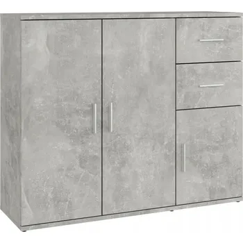 Komoda Skříňka z dřevotřísky, šedá betonu, 91x29,5x75 cm