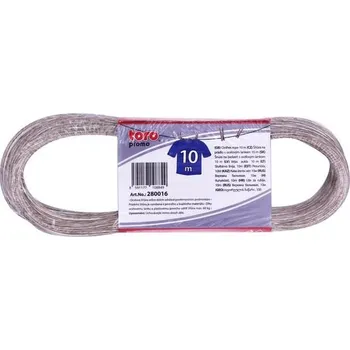 Šňůra na prádlo TORO ŠŇŮRA PRÁDELNÍ S OCELOVÝM LANKEM 10M 2,2MM_hamashop