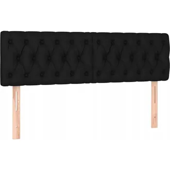 Čelo postele s nastavitelnou výškou, černé, 160 x 7 x 78/88 cm