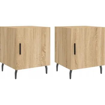 Noční stolek Noční Stolek z dřevěného materiálu, dub Sonoma, 40x40x50 cm