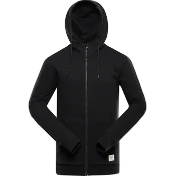 Pánská mikina Pánská bavlněná mikina s kapucí ALPINE PRO LOKK černá 3XL