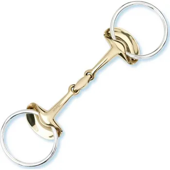 Udidlo pro koně STÜBBEN Wings zlaté stihlo 2x lomené 12,5cm