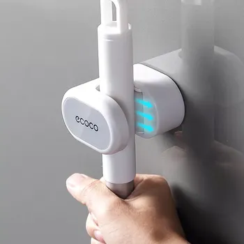 mop Samolepicí nástěnný držák na mop šedý (PRH15)