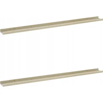 police Nástěnná police MDF, bílá a dub sonoma, 115 x 9 x 3 cm