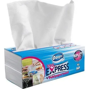 Papírový ručník Europapier Papírový ručník skládaný Ooops! Express, bílý, 2 vrstvý, kompaktní balení 150 ks