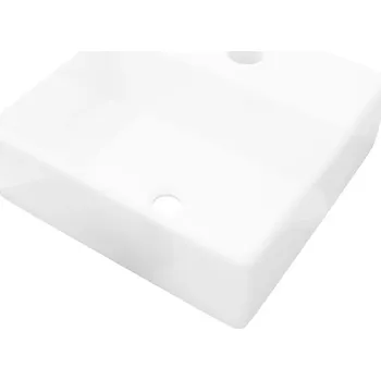 Umyvadlo Keramické umyvadlo bílé, 380x300x115 mm, montáž na desku/stěnu