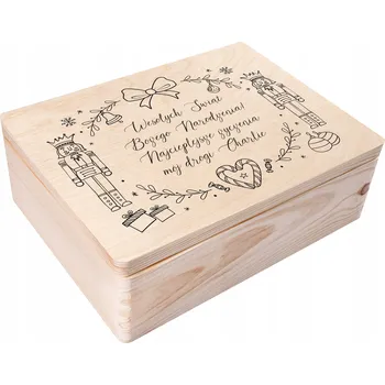 Dárková krabička Vánoční Krabička s personalizovaným dárek vánoční přání 40x30