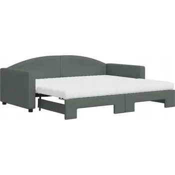 Pohovka Rozkládací pohovka s funkcí spaní, tmavě šedá, 213 x 100 x 75 cm