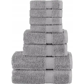 Ručník Sada Ručníků SOLUND Šedá 100% Bavlna 600 g/m2, Různé Velikosti