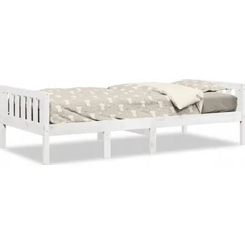 Dětská postýlka Bílá dětská postýlka z borovicového dřeva 195,5 x 95,5 x 57 cm