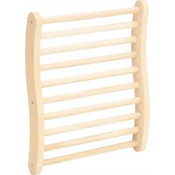 Ergonomická dřevěná opěrka do sauny, masivní borové dřevo, 50x40x7,5 cm