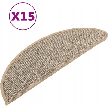 Nášlap na schod Kobercové nášlapy na schody Protiskluzové 56x17x3 cm Hnědé