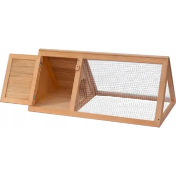 Luxusní dřevěná klec pro králíky s železnou mřížkou 98x50x41 cm