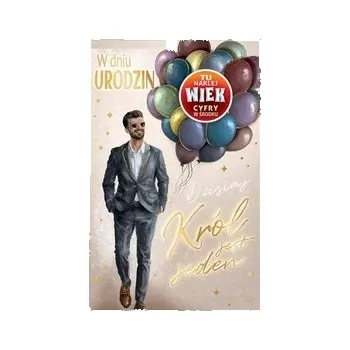 Narozeninové přání s nalepovací číslicí, Muž v obleku