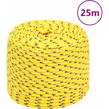 Železářství Polypropylenové lano žluté 6 mm x 25 m, odolné vůči povětrnostním vlivům