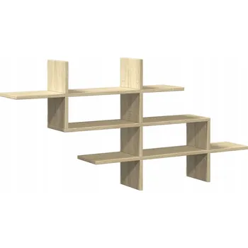 police Nástěnná police z dřevotřísky, Dub Sonoma, 124,5x18x60,5 cm