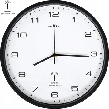 Hodiny Nástěnné hodiny řízené rádiovým signálem 31 cm černé/bílé