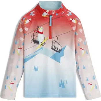 Dívčí mikina Dívčí lyžařská mikina Spyder REFLECT 1/2 ZIP - Coral Haze 104
