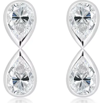 Náušnice Amber White Topaz - stříbrné náušnice s bílým topazem