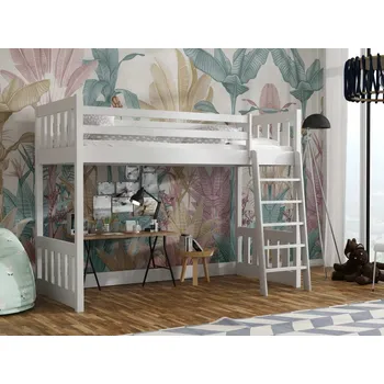 Dětská postel Postel horní spaní Alvin Barva dřeva: Bílá barva, Rozměry: 80x180