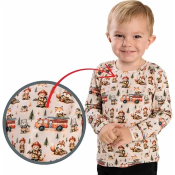 Chlapecké tričko Chlapecké triko Betty mode zvířátka hasiči