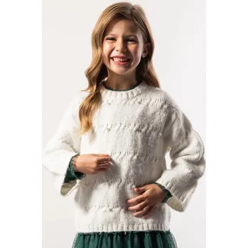 Dívčí svetr Dětský svetr Coccodrillo béžová barva, ELEGANT PARTY GIRL ZC5172102EPG 08X, vel. 116