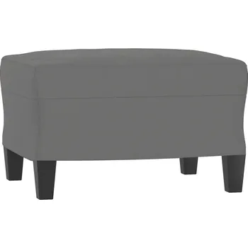 Taburet Podnožka z Mikrovlákna a Překližky, Tmavě Šedá, 60x50x41 cm