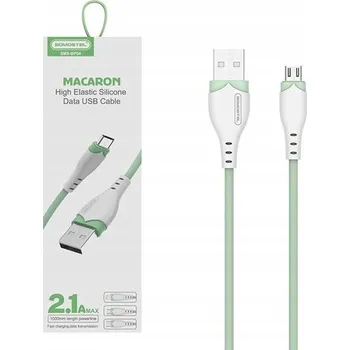 Datový kabel Kabel Somostel USB - microUSB typ B, 1 m, zelený