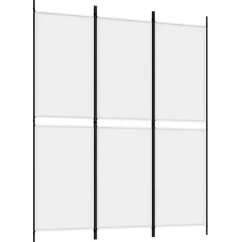 Paraván Paraván z tkaniny, bílý, 150 x 180 cm, panel 46,5 x 158 cm