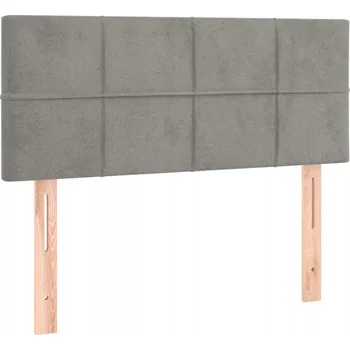 Čelo postele sametové nastavitelné světle šedé 90x5x78/88 cm