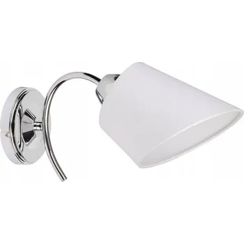 Nástěnné svítidlo SPOTLIGHT Nástěnné svítidlo 1xE27 40W Chrom s bílým stínidlem – 1 ks