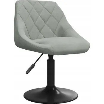 Jídelní židle Otočná jídelní židle sametová světle šedá 46x44x(62,5-77,5) cm