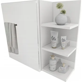 Šatní skříň Závěsná skříňka Perfektciecie bílá matná se zrcadlem, 1-dveřová, 2-policová