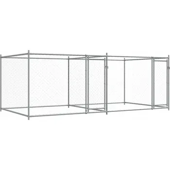 klec pro psa Mobilní klec pro psa, šedá, ocel, 4 x 2 x 1,5 m