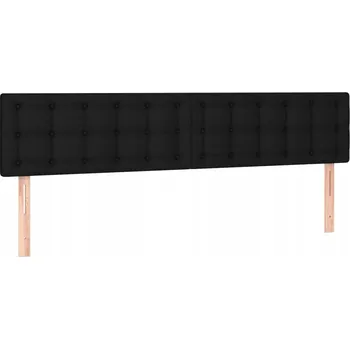 Čelo postele s nastavitelnou výškou, černé, 160x5x78/88 cm