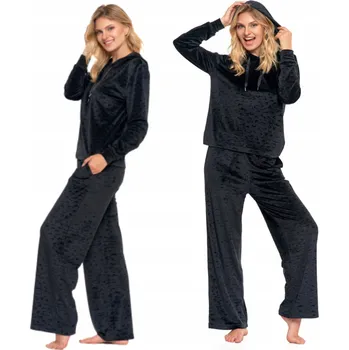 Dámské pyžamo Moraj dámské pyžamo polyester černé barvy, velikost S