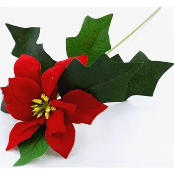 umělá květina HW Logistic s.r.o. větvička vánoční hvězda malá