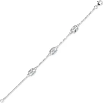 Náramek Fire White Topaz - stříbrný náramek s bílým topazem