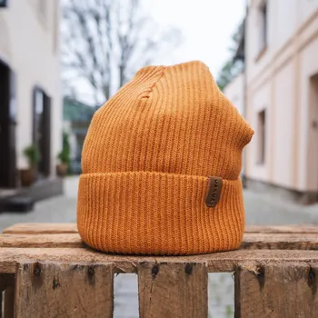 Zimní čelenka Čepice Vagus Hučka Fisherman - Oranžová