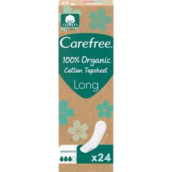 Menstruační vložka Carefree Organic Long hygienické vložky 24 ks