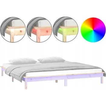 Postel Dřevěná manželská postel G02V 200x210 cm dub