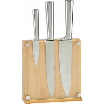 Stojan na nože Blok na nože pro 8 nožů z bambusu a skla